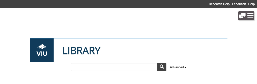 screen shot showing the library search